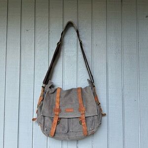Kattee Messager Fabric Gray Bag